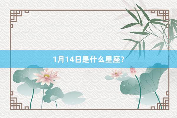 1月14日是什么星座？